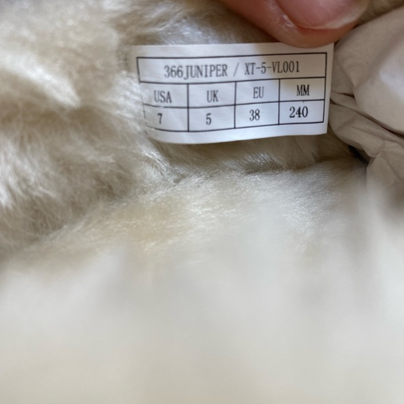 Vionic Juniper Moccasins Cozy Chestnut Suede Faux Fur Slippers Women's Size 7M - Picture 6 of 8